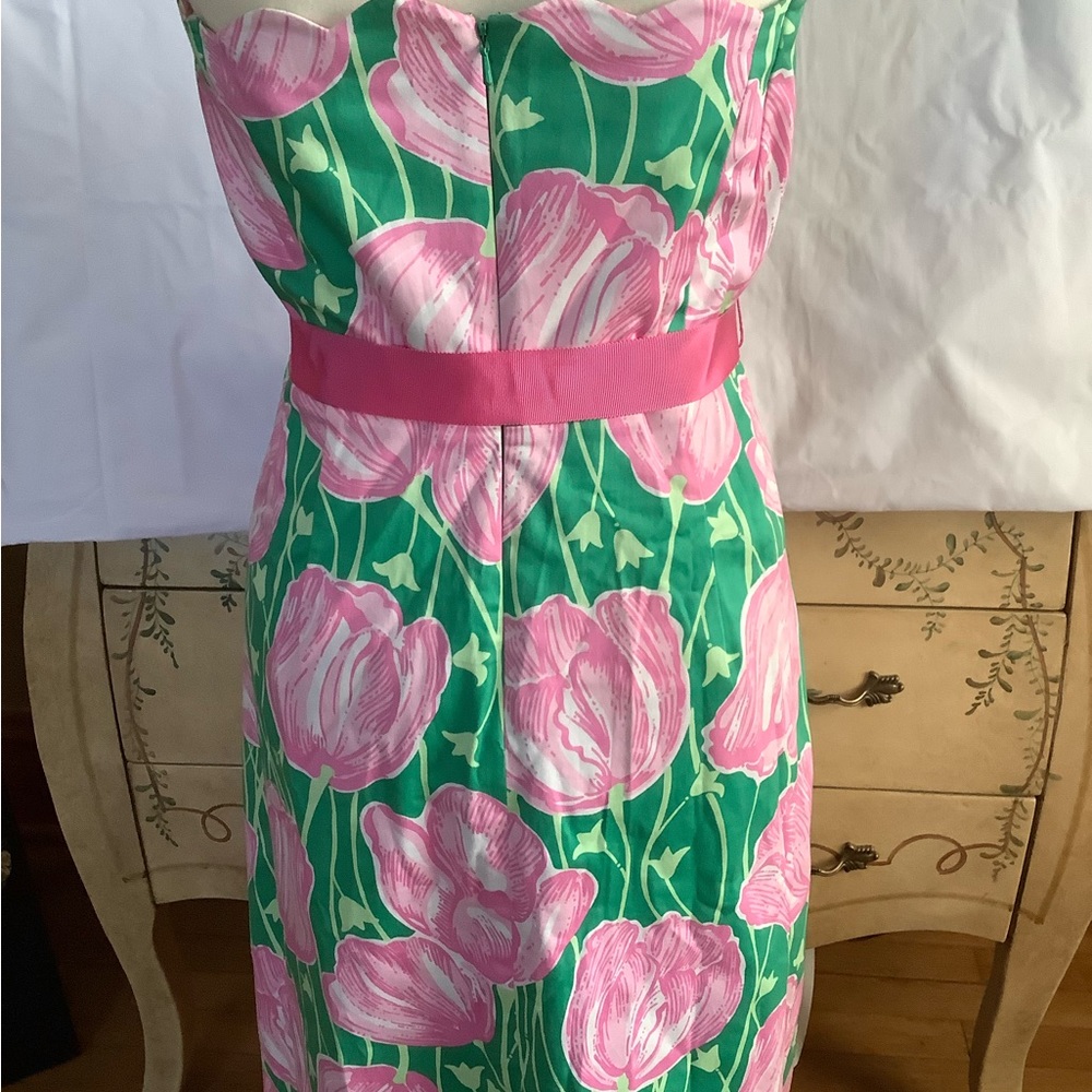 Lilly Pulitzer Tulip Dress, Never worn. Classic Lilly. - Picture 3 of 6